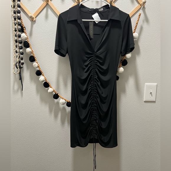 Alice + Olivia Marsha Ruched Polo Dress NWT - Picture 2 of 9